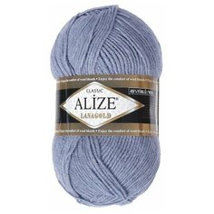 Пряжа "Lanagold" 51% акрил, 49% шерсть 240м/100гр (221 светлый джинс) Alize