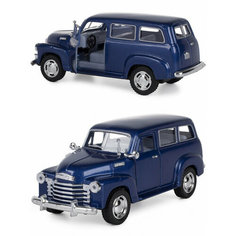 Металлическая машинка Kinsmart 1:36 «1950 Chevrolet Suburban Carryall» инерционная, синяя KT5006D-1