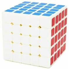 Скоростной Кубик Рубика YJ 5x5 х5 GuanChuang / Головоломка для подарка / Белый пластик