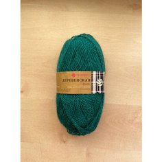 Пряжа "Деревенская" изумруд -573 Пехорка