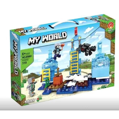 Развивающий конструктор "ледяные шипы" 318 деталей World of Minecraft С LED деталями Toys