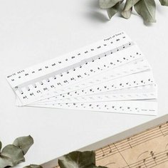 Наклейки на клавиши пианино 2,4 х 1,4 см, 88 клавиш Music Life