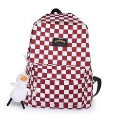 Повседневный рюкзак, школьный ранец YIGEBAG красно-белый. Grad