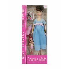 Игровой набор Мама, в комплекте кукла 2 шт, пупс, 5 предметов Shantoi Gepau F3195 Наша Игрушка