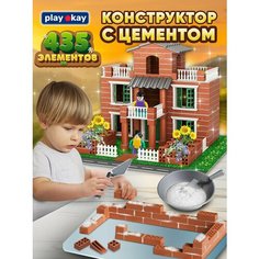 Play Okay Конструктор из кирпичиков блочный 3D со смесью, 435 деталей