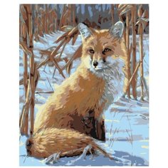Картина по номерам Лиса на снегу 40х50 см АртТойс
