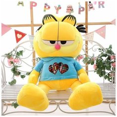 Мягкая игрушка кот Гарфилд 60см в голубой кофте обнимашка Нет бренда