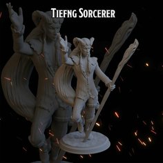 Колдун Тифлинг мужчина 53мм фигурки/миниатюры (ДнД, DnD, D&D, Dungeons & Dragons, Pathfinder, Подземелья и Драконы, Wargames) Лавка Приключенца