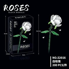 Конструктор набор Flowers Цветы Roses Белая роза 69 деталей Toys