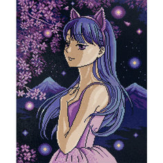 Алмазная мозаика Ночная сакура 40x50 см. Freya