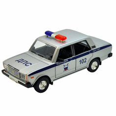 Детская инерционная металлическая машинка ВАЗ ДПС с открывающимися дверями, капотом, багажником светом и звуком Нет бренда