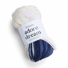 Пряжа YARNART Adore Dream, YarnArt, синий/гол/св. беж - 1073, 100% акрил антипиллинг, 5 мотков, 100 г, 280 м.