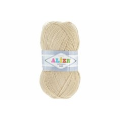 Пряжа Alize Lanagold 800 бежевый (05), 51%акрил/49%шерсть, 800м, 100г, 3шт