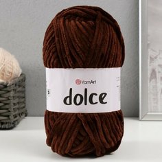 Пряжа "Dolce" 100% микрополиэстер 120м/100гр (775 шоколад) Yarn Art