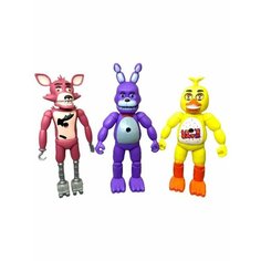 Набор фигурок Пять ночей у Фредди/Five Nights at Freddys с подсветкой/масками 3шт, 18см Нет бренда
