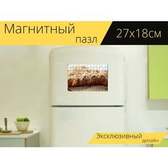 Магнитный пазл "Хлеб, халуев, плетеный" на холодильник 27 x 18 см. Lots Prints