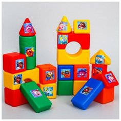 Набор цветных кубиков «Крош и Ёжик», 72 элемента, Смешарики ТероПром