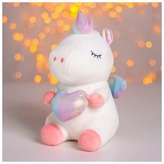 Мягкая игрушка "Единорог с сердцем", цвета микс (1 шт.) Pro Market