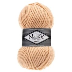 Пряжа Alize Superlana Maxi (Ализе Суперлана Макси) - 5 мотков 502 кремовая карамель 75% акрил, 25% шерсть 100м/100г