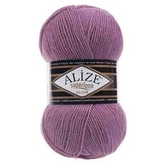 Пряжа Alize Superlana klasik (Суперлана Классик) - 2 мотка 28 сухая роза 25% шерсть, 75% акрил 280м/100г