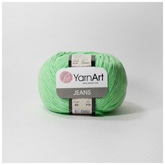 Пряжа YarnArt Jeans (Джинс) - 2 мотка Цвет: 60 ярко-салатовый 55% хлопок, 45% полиакрил 50г 160м