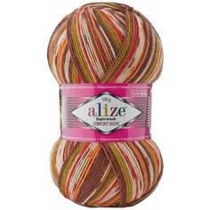 Пряжа Alize Superwash Comfort Socks (Ализе Супервош) - 3 мотка, (7709), 75% шерсть супервош, 25% полиамид, 420м/100г