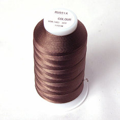 Нитки 40 капрон для швейной машинки (65К-1000м)(арт.309) цв. коричневый Russia