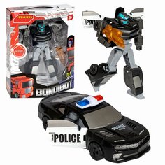 Трансформер BONDIBOT 2в1 робот-автомобиль чёрная полиция Bondibon