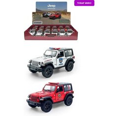 Металлическая машинка Kinsmart 1:34 2018 Jeep Wrangler (Police/ Firefighter) KT5412DPR, инерционный / Микс