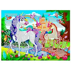 Мозаика мягкая. ДВА красивых единорога. А 3 Рыжий кот