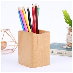 Настольная деревянная подставка - держатель для канцелярии. Нет бренда