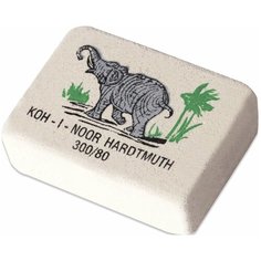 Ластик / резинка стирательная / стерка канцелярская для карандаша Koh-i-noor Слон 300/80, Комплект 8 штук, 26х18,5х8мм, натуральный каучук, 880489