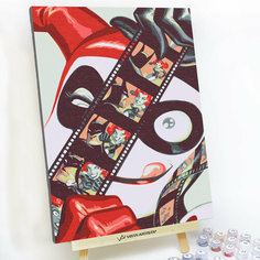 Картина по номерам, холст на подрамнике - Фотопленка. Харли Квин Кино и Фильмы RED Panda