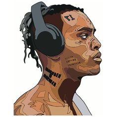 Картина по номерам "XXXTENTACION 1", Раскраска 40x50 см, Певцы