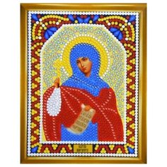 Алмазная мозаика "Св. Маргарита" 10,5Х14,5см в подарок золотая рамка для готовой работы НАСЛЕДИЕ