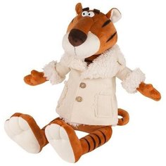 Мягкая игрушка "Тигр Гоша в бежевой дубленке", 20 см Maxitoys