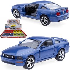 Металлическая машинка игрушка 1:38 «2006 Ford Mustang GT» инерционная / Синий Нет бренда