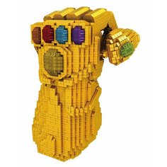 Конструктор 3D из миниблоков RTOY Супергерои Перчатка Таноса 4100 элементов - JM8831-8