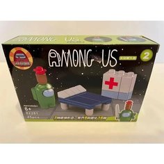 Конструктор Амонг ас / Among us набор Зеленый 47 pcs нет бренда
