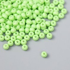 Бисер стекло , размер №6, Фисташковый 15 грамм , для рукоделия, плетения, вышивания Нет бренда