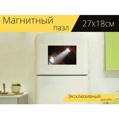 Магнитный пазл "Каньон антилопы, пещера, природные" на холодильник 27 x 18 см. Lots Prints