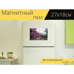 Магнитный пазл "Китай, цветок, пекин" на холодильник 27 x 18 см. Lots Prints