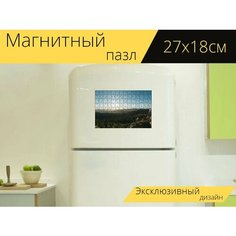 Магнитный пазл "Восход солнца, пейзаж, природа" на холодильник 27 x 18 см. Lots Prints
