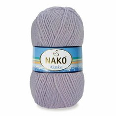 Пряжа NAKO ALASKA (Nako), дымчато-сиреневый - 651, 5% мохер, 15% шерсть, 80% акрил, 5 мотков, 100 г, 270 м.