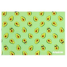 Альбом для рисования А4, 40 листов на скрепке "Авокадо", обложка мелованный картон, блок 100 г/м² Calligrata