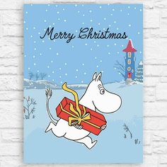 Картина по номерам на холсте новый год муми тролль (moomin, туве янссон, эстетика, уют, снуснумрик) - 12739 40х30 Бруталити