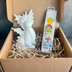 Набор для росписи "Дракоша" с красками и кисточкой в комплекте, набор для творчества Нет бренда