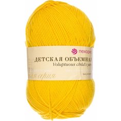 Пряжа Пехорка Детская объёмная желток (012), 100%микрофибра, 400м, 100г, 3шт