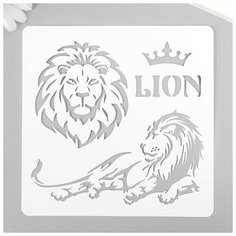 Трафарет для татуировки "Лев" 15х15 см Нет бренда