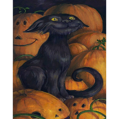 Картина по номерам Черный кот 40х50 см АртТойс